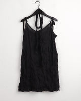 [Muffler set] Lucing Wrinkle Ribbon Strap Sleeveless Dress