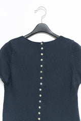 shell button short sleeve knit cardigan(3colors)