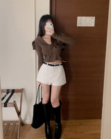ピンゼルスカートパンツ (with Belt)