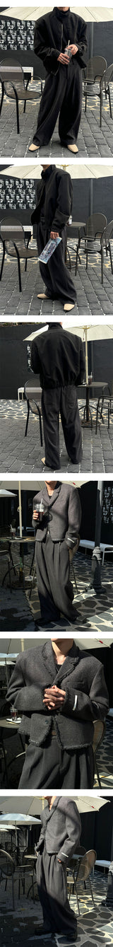 [F/W] Wool dart wide slacks(3color)