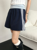 Two-line nylon washable shorts (8c)