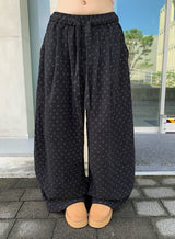 Ser Flower Wide Banding Long Pants