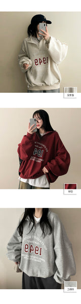 Onring Boxy Half Zip-Up sweatshirt