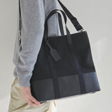 Dual Top Canvas Tote Bag_Black
