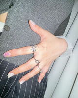 [YENA] Silver vintage ribbon ring