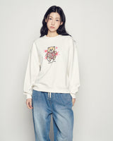 25FW WOMAN AC ベアハートスウェットシャツ クリーム