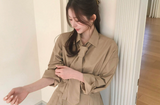 トミースリムコットンプリーツシャツ タイセット