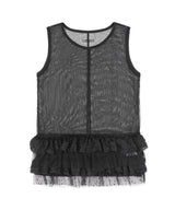 DOT LAYERED DRESS (BLACK)_F24ZD880
