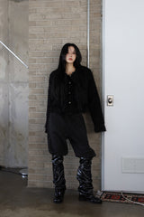 Serine boucle crop jacket