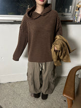 (3colors) cuty prison knit hoodie
