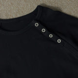 ASCLO ショルダーボタンワッフルTシャツ (2color)