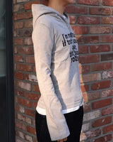 RUDE hood zip up (GREY) WOMENS