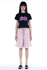 Classic Glossy Satin Sporty Pant_PINK