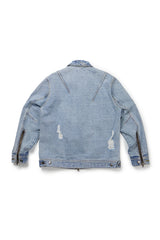 DESTROYED DART TRUCKER JACKET (BLUE)