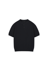 Waffle Knit Henley T-Shirt