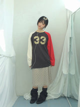 Number-printed color long sleeve