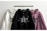 Suffle Star Vintage Two-Way Hooded Zip-Up