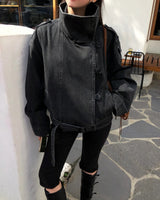 [ORIGINAL] Norden High-Neck Cotton Short Jacket
