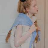 [CASHMERE 100%] カシミアショールマフラー (SKY BLUE)