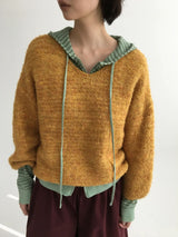Bobby Striped Knit Zip-Up Hoodie (7color)