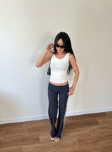 low rise track pants