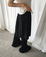 ダケプリーツカンカンフリルブーツカットパンツ