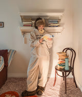 Bagel Fleece Pintuck String Pants
