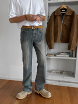 ASCLO Slab Slim Bootcut Denim Pants