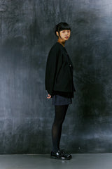 EARTH COTTON Y ZIP-UP JACKET (Black)