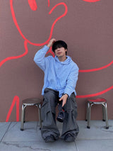 Snap Nylon Cap Hoodie 4C