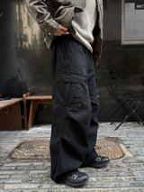Slav pintuck cargo banding pants