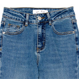 EMBROIDERED SPANDEX BOOTCUT DENIM PANTS code 18303