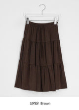 Tane Tiered Layered Midi Skirt