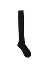 Sheer See-Through Shirred Long Knee-High Socks
