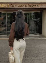 [BELLIDE MADE] Almonds, color cropped sweat