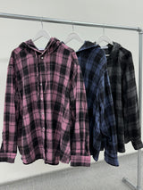 LD Over hood check shirts