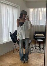 LOW FLARE BOOTS CUT DENIM