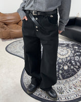 Kael Button Fly Curved Pants