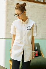 Let’s Keep Our Youth White Work Short-Sleeved Shirt [Unisex]