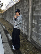 Sports crop hooded Zip-Up 2C