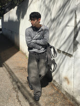 Karu Ribbed Henley Neck Button Long Sleeve 3C