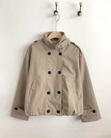 Luvn Double Breasted Short Trench Jacket