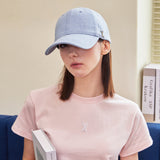 VA Stud Non Washing Denim Ball Cap / Light indigo