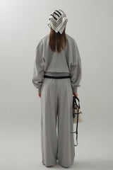 Loose Wide Knitting Pants_Gray