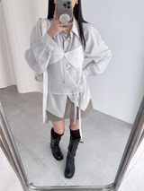 layer buckle skirt pants (2color)