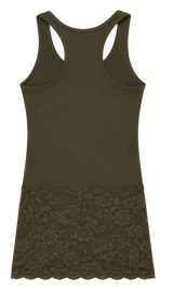 レース スリーブレス[KHAKI]