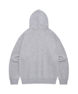 C Logo Hooded Zip-Up Melange Gray