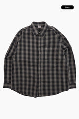Grid vintage washed check shirt
