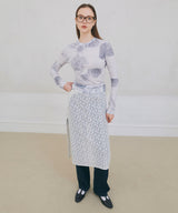Floral Lace Layered Skirt - White