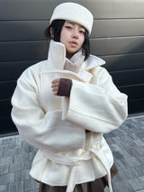 [안감누빔] Caramel double short coat
